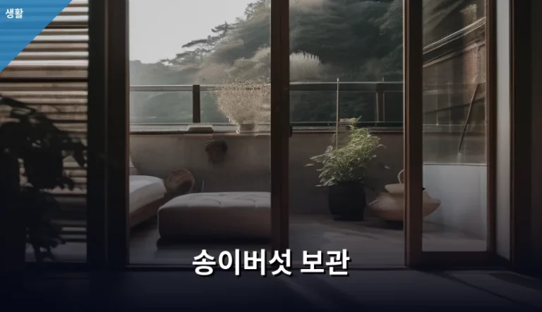 신선함을 오래 유지하는 송이버섯 보관 방법 가이드