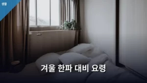 겨울 한파 대비 요령으로 건강하게 겨울나기 완벽 가이드
