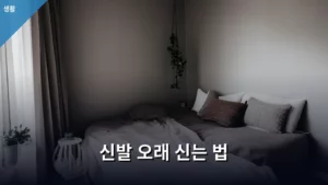나의 신발, 새것처럼 오래 신는 법 A to Z 가이드