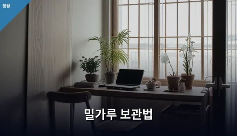 밀가루 보관법과 신선하게 오래 유지하는 꿀팁