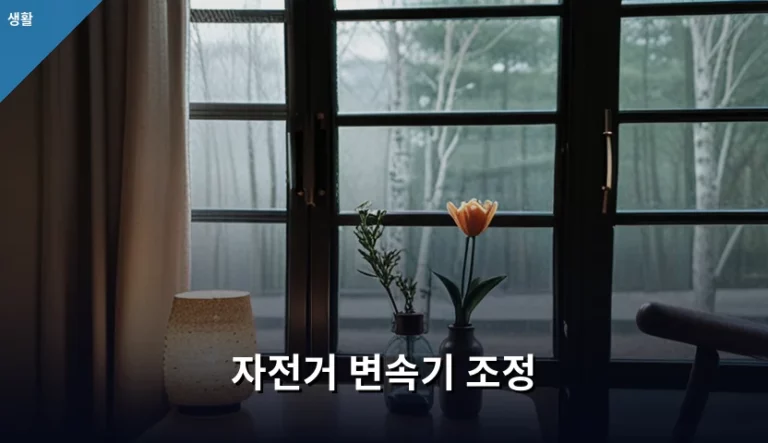 자전거 변속기 조정 방법과 소음 해결 가이드