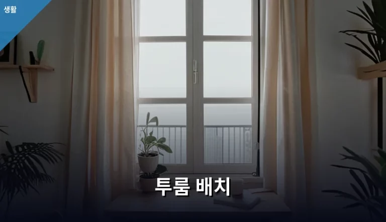 투룸 배치 공간 활용법과 주거 만족도 높이는 팁