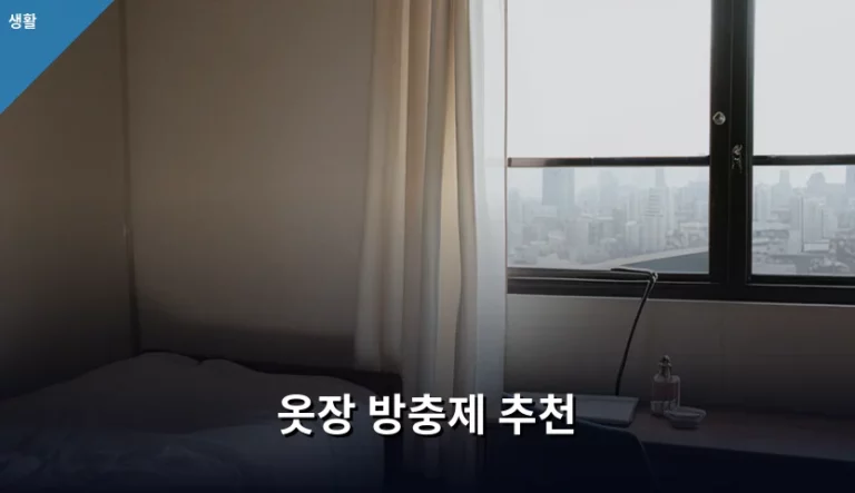 옷장 방충제 추천 및 소재별 올바른 사용법