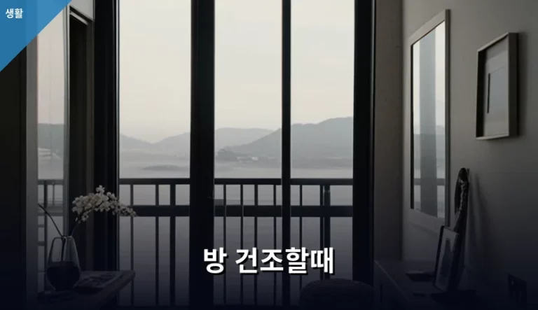 방 건조할때 습도 조절 방법과 쾌적한 실내 환경 관리법
