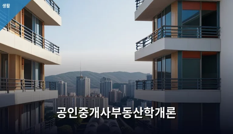 공인중개사부동산학개론 기초 개념과 합격 전략 가이드