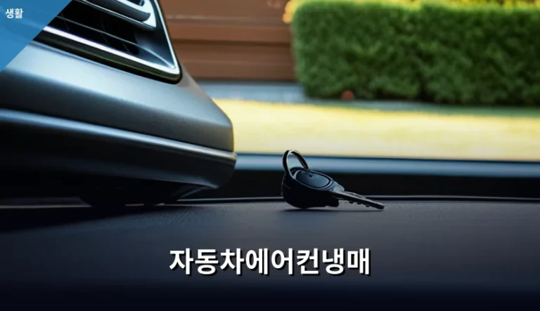 자동차에어컨냉매 종류별 특징과 교체 비용 및 점검 방법