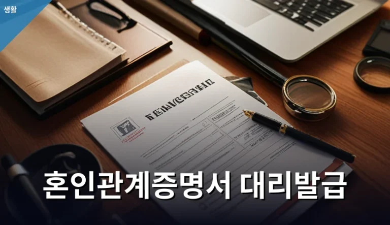 가족이라 그냥 뗄 수 있다 믿어 낭패 보는 혼인관계증명서 대리발급