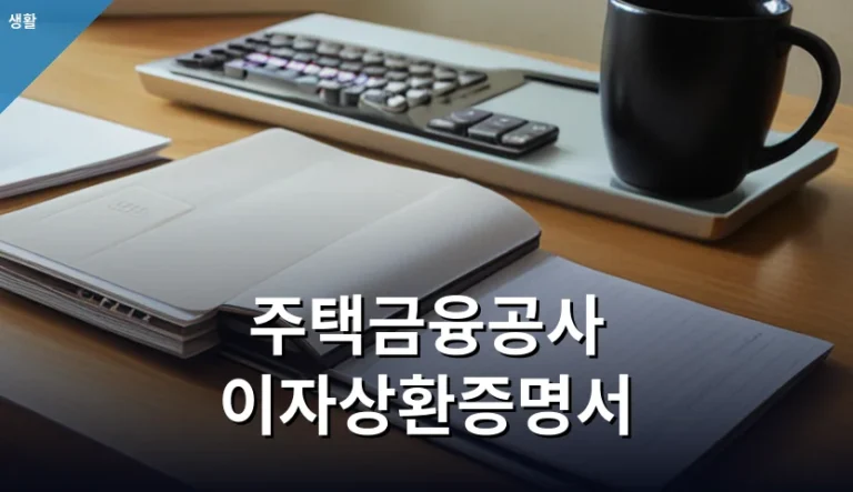 연말정산 때 주택금융공사 이자상환증명서 미리 챙겨야 하는 이유