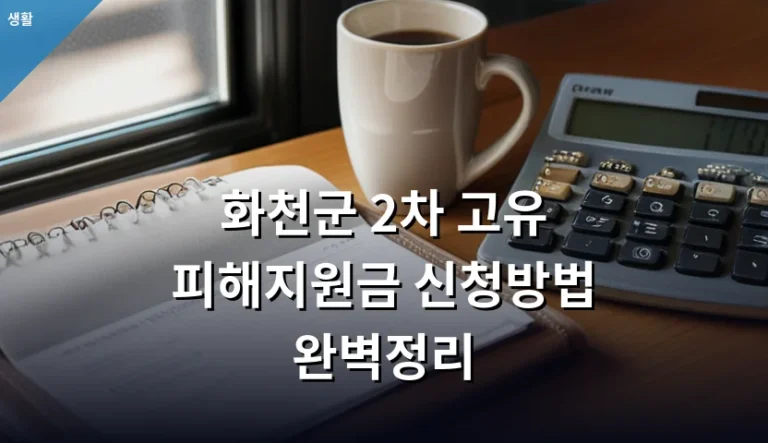 화천군 2차 고유 피해지원금 신청 시 챙길 5가지