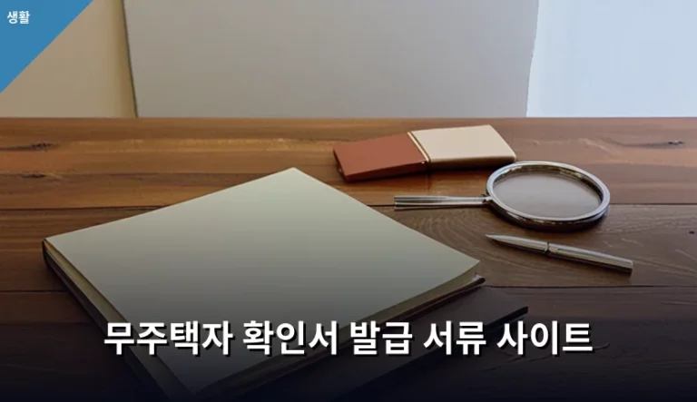 무주택자 확인서 발급 서류 사이트 및 신청 방법 안내